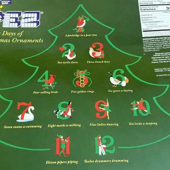 PEZ Twelve Days of Christmas Ornaments - 12 Candy Dispensers - Unused - NO CANDY - Picture 4 of 11